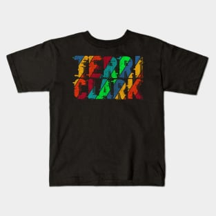 vintage color Terri Clark Kids T-Shirt